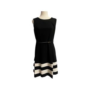 Classic vintage style Calvin Klein formal/semi formal black & whit size 12 dress